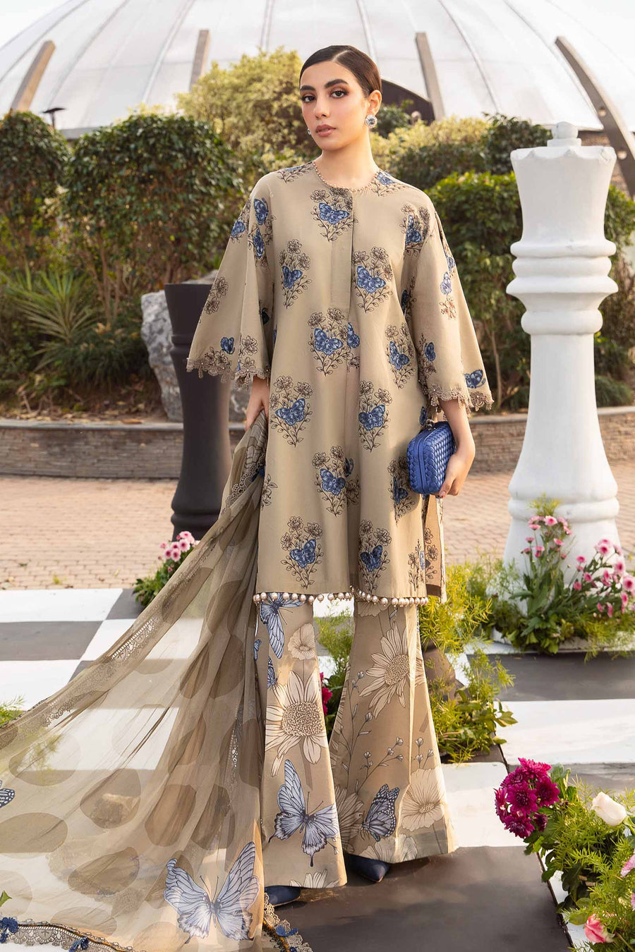 Maria B MPT-2105-B Mprint Lawn Online Shopping