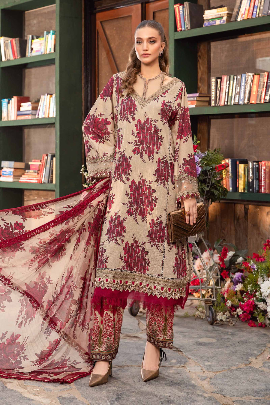Maria B MPT-2110-A Mprint Lawn Online Shopping