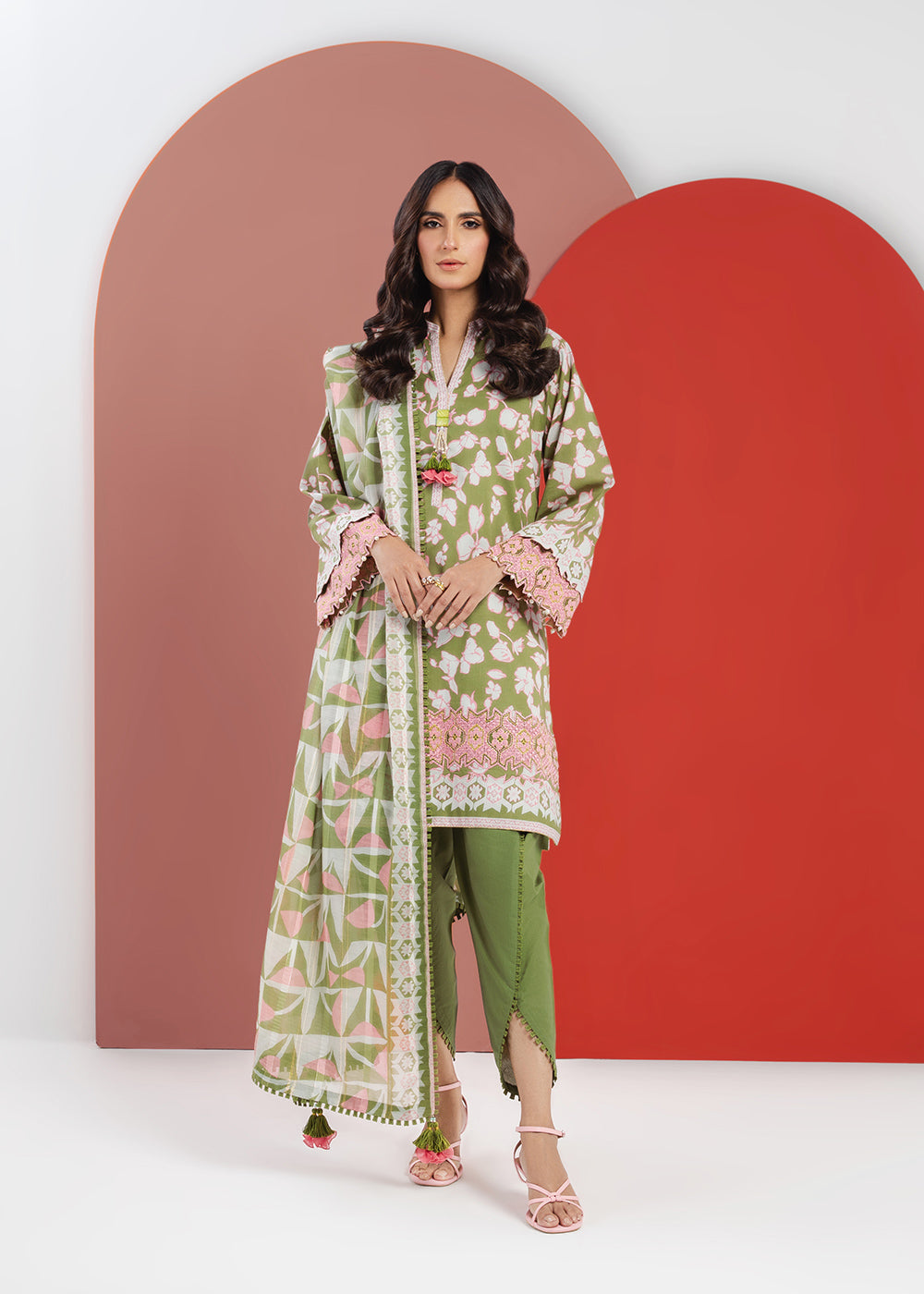 Alkaram MS-05-23-Green Mid Summer Collection Online Shopping