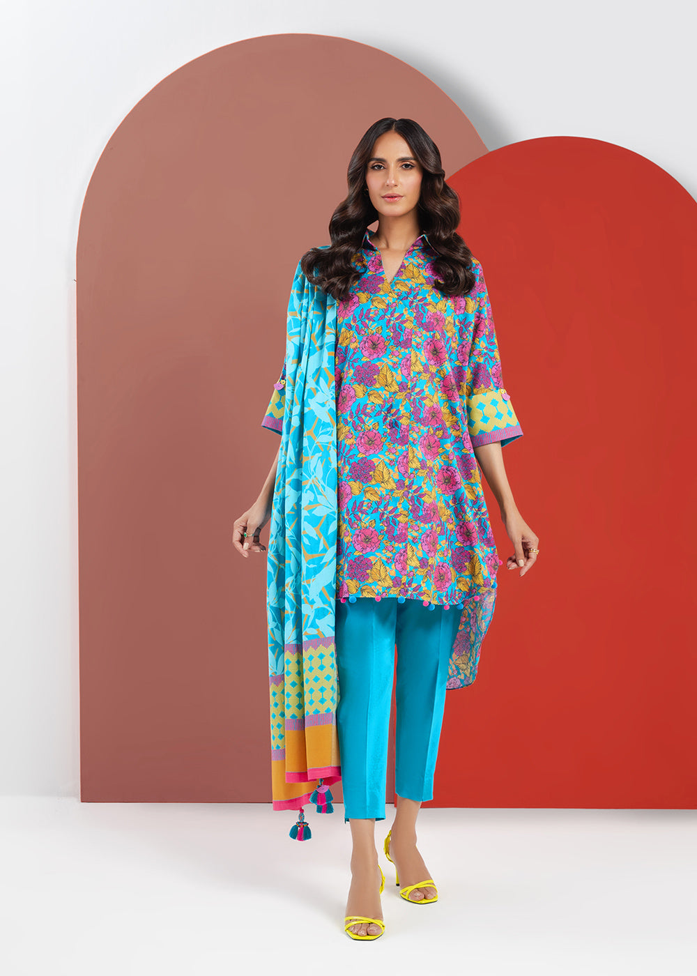 Alkaram MS-09-23-Blue Mid Summer Collection Online Shopping