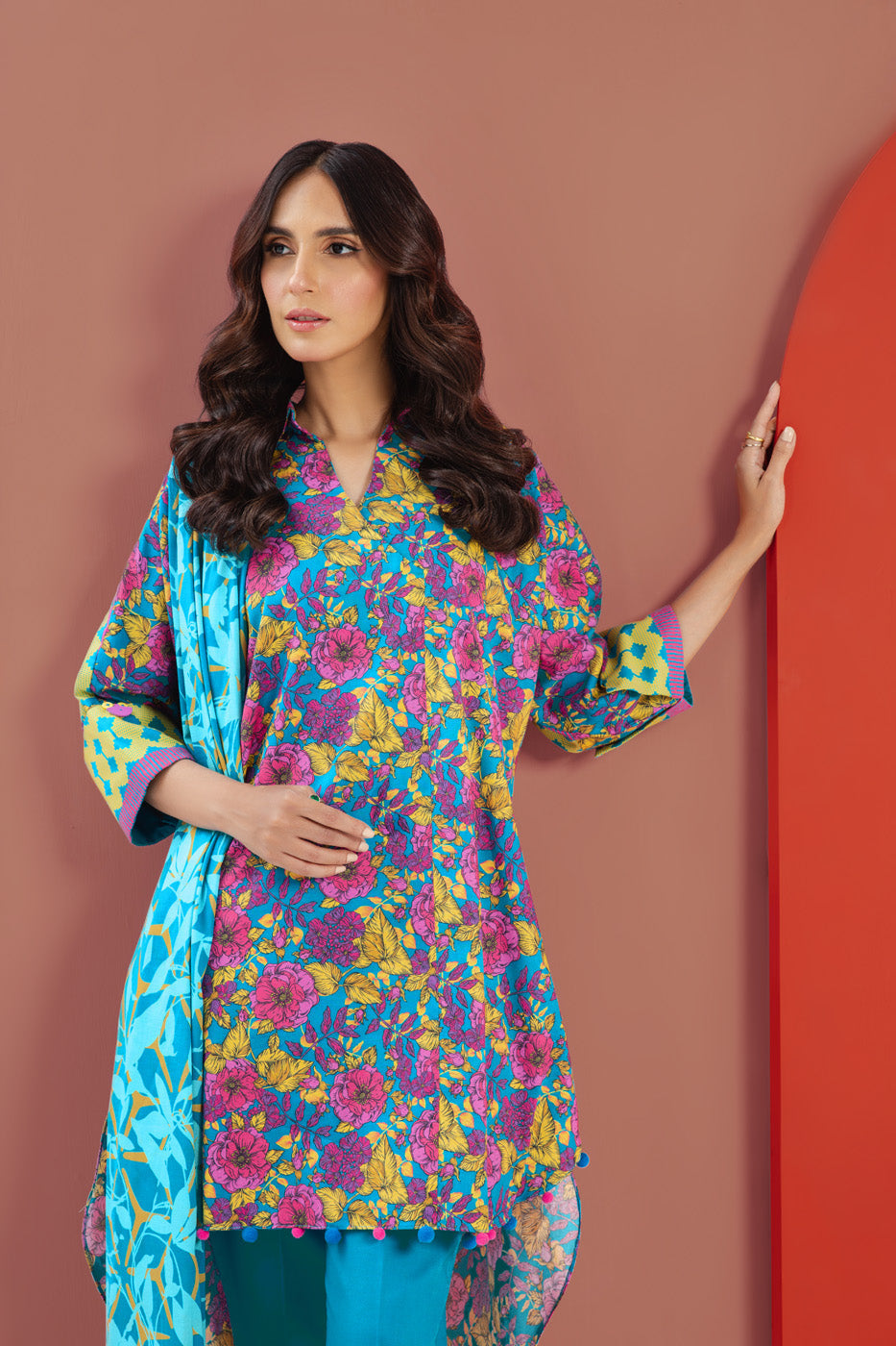 Alkaram MS-09-23-Blue Mid Summer Collection Online Shopping
