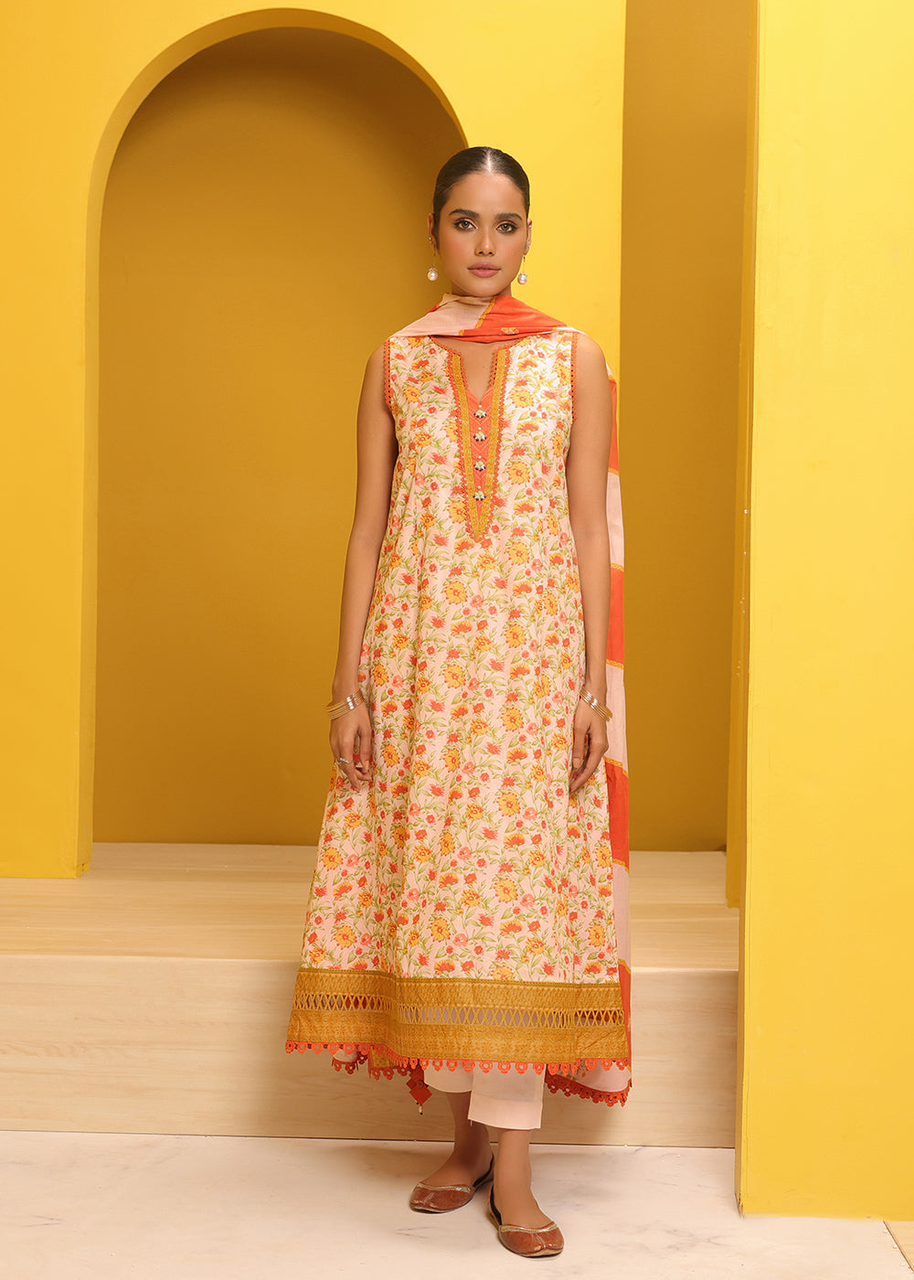 Alkaram MS-13.1-23-Cream-2 Mid Summer Collection Online Shopping