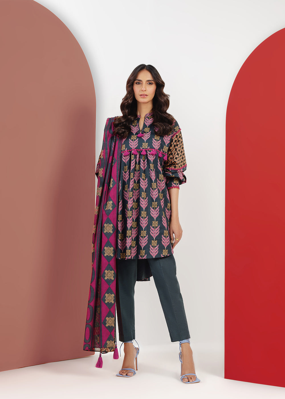 Alkaram MS-18-23-Blue Mid Summer Collection Online Shopping