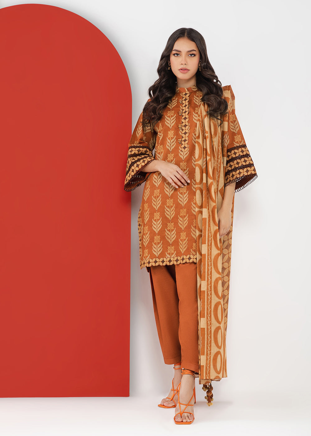 Alkaram MS-18-23-Mustard Mid Summer Collection Online Shopping