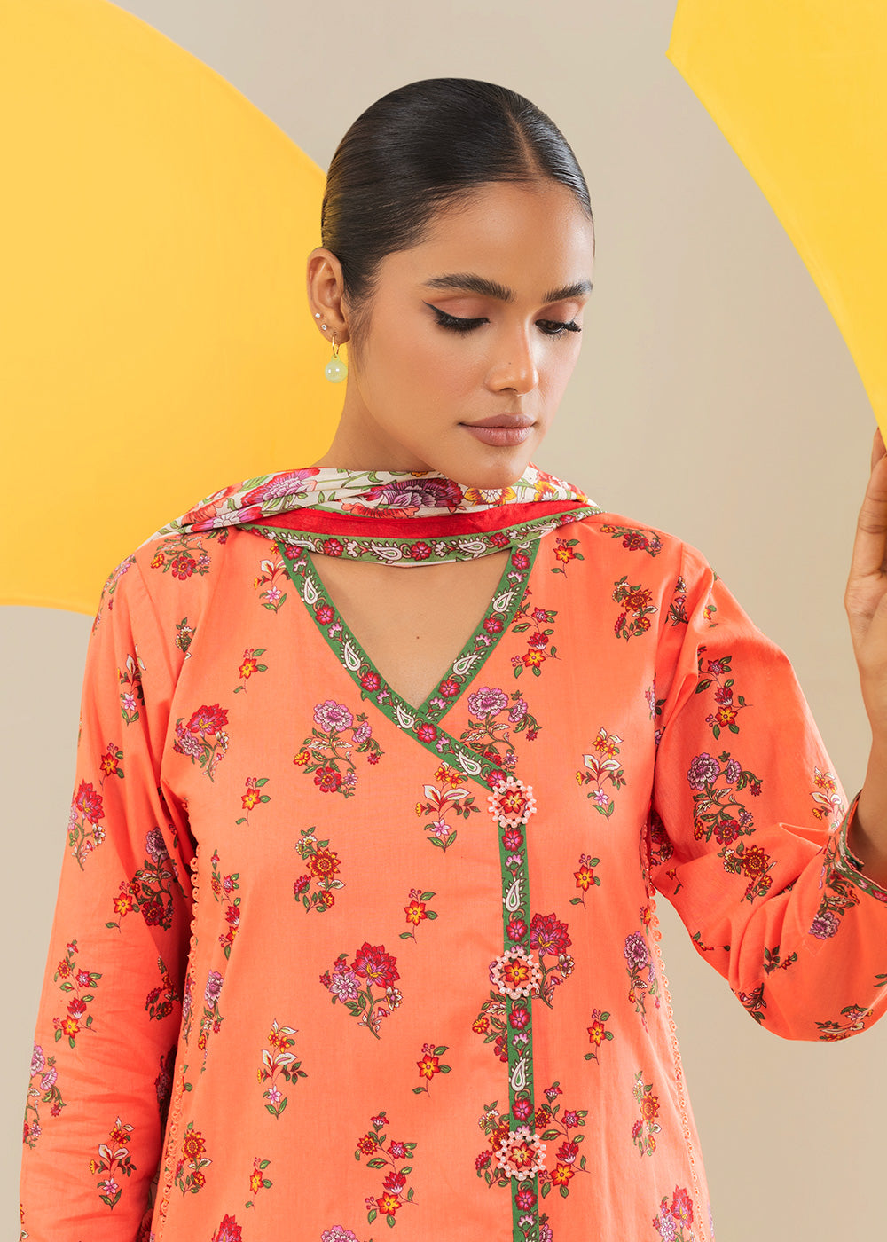 Alkaram MS-26.1-23-Coral Mid Summer Collection Online Shopping