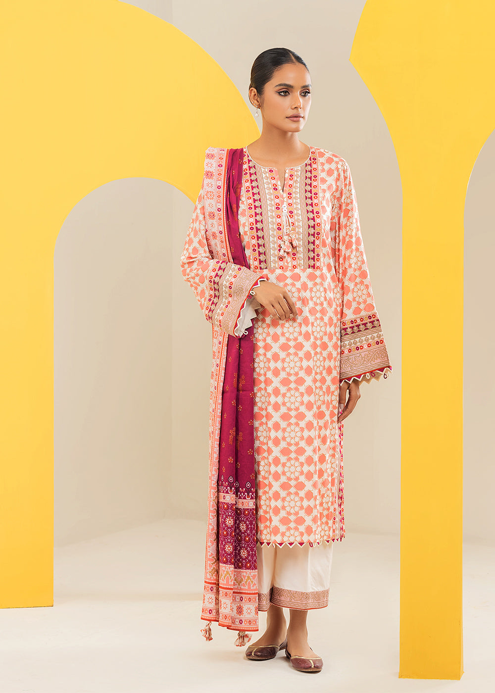 Alkaram MS-4.1-23-Pink Mid Summer Collection Online Shopping