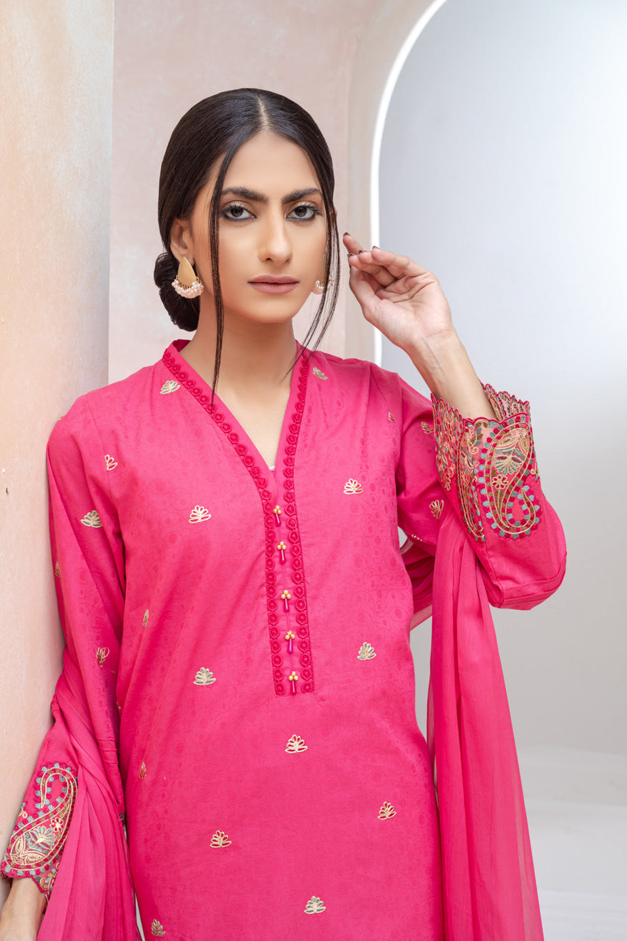 Bonanza Satrangi Pink Lawn Suit Rsk223p19 Eid Pret 2022 Online Shopping