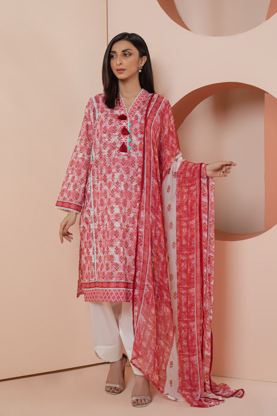Bonanza Satrangi Pink Lawn Suit Rsk223p27 Eid Pret 2022 Online Shopping