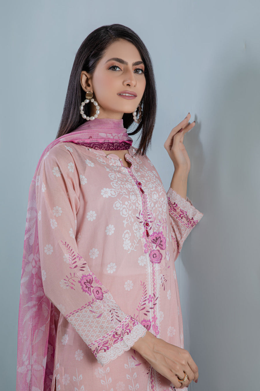 Bonanza Satrangi Pink Lawn Suit Rsk223p63 Eid Pret 2022 Online Shopping