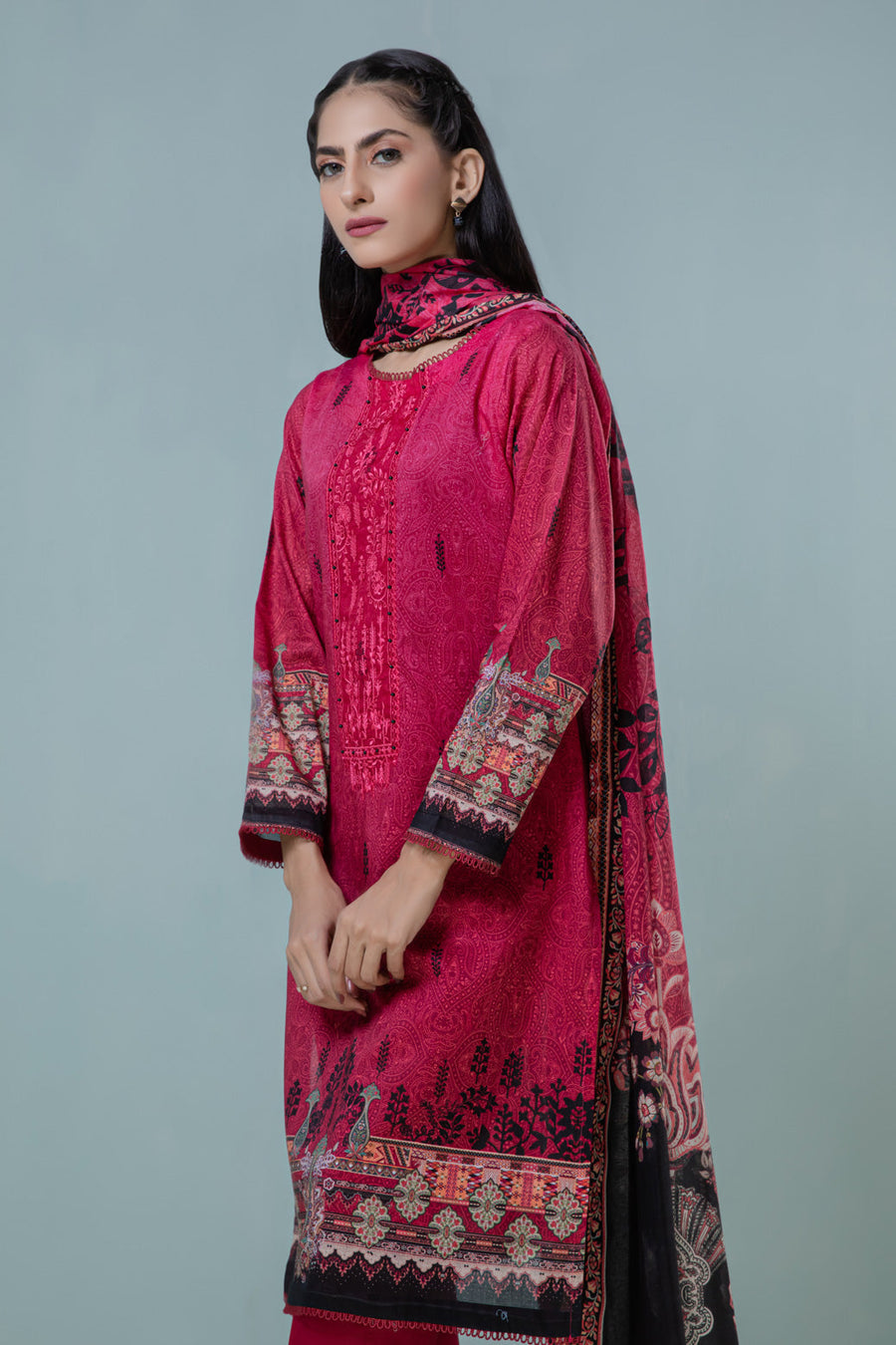 Bonanza Satrangi Pink Lawn Suit Rsk223p70 Eid Pret 2022 Online Shopping