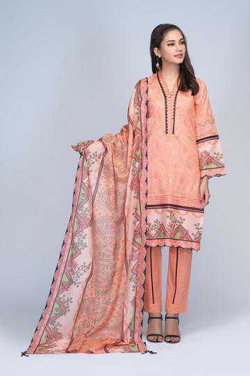 Bonanza Satrangi RSO213P07 L Peach Summer Collection 2021