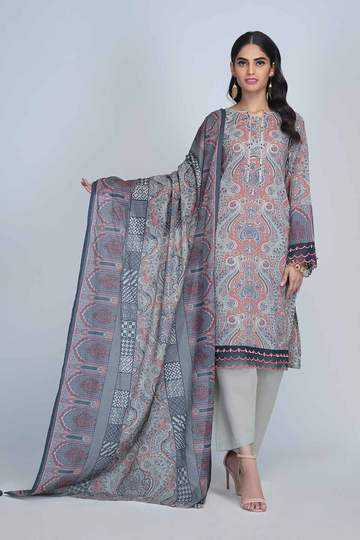 Bonanza Satrangi RSO213P14  Gray Summer Collection 2021