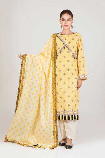 Bonanza Satrangi RSO213P83  Yellow Summer Collection 2021