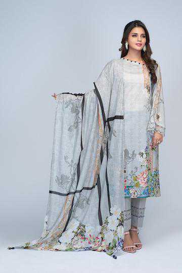Bonanza Satrangi RSO213P87 L Gray Summer Collection 2021