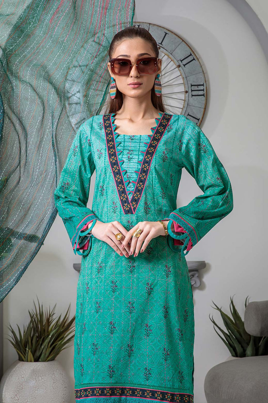 Bonanza Satrangi Rso222p20 Green Eid Prints 2022 Online Shopping
