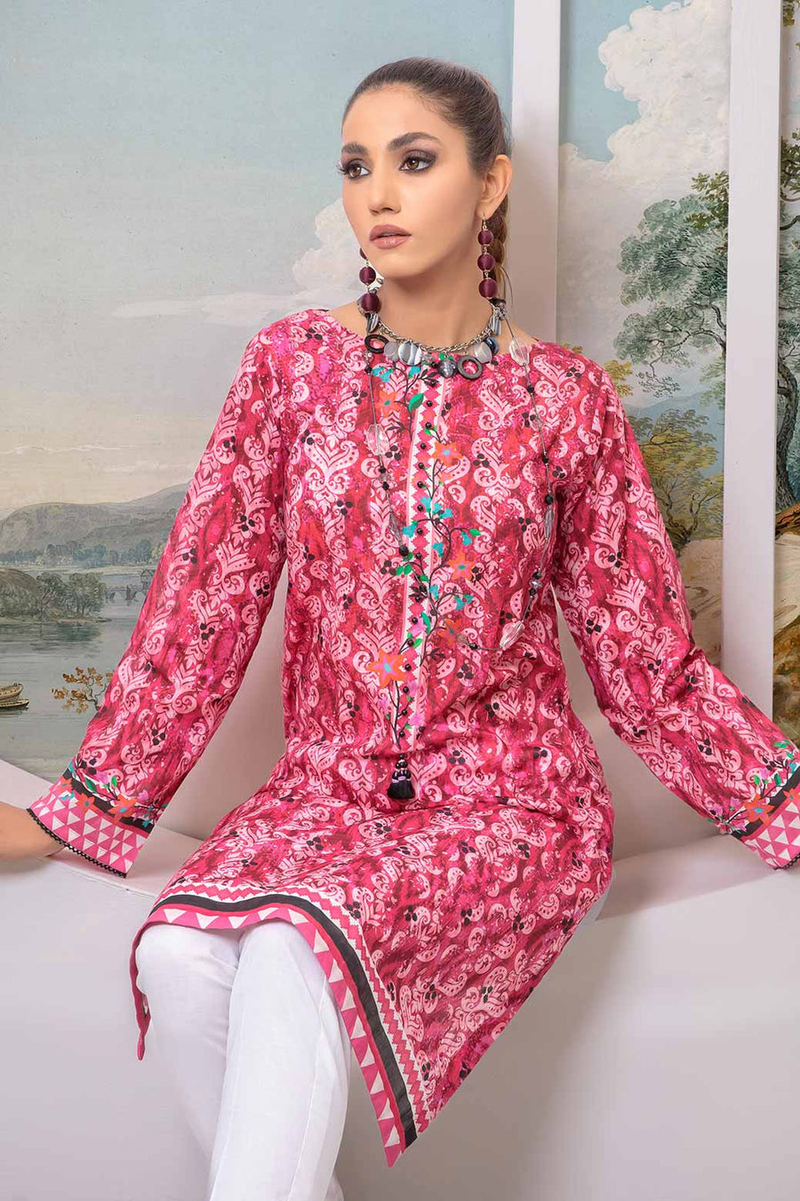 Bonanza Satrangi Rsr222p10 Red Eid Prints 2022 Online Shopping