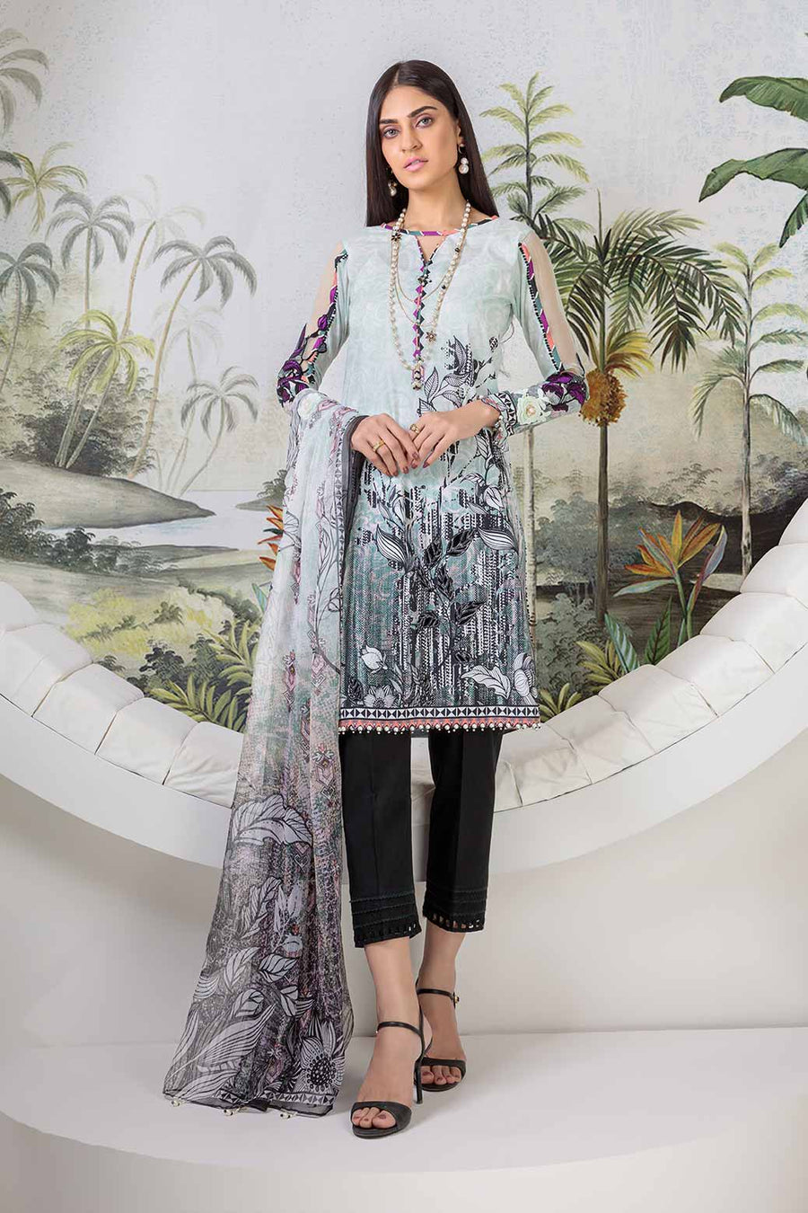 Bonanza Satrangi Rsr222p31 L Green Eid Prints 2022 Online Shopping