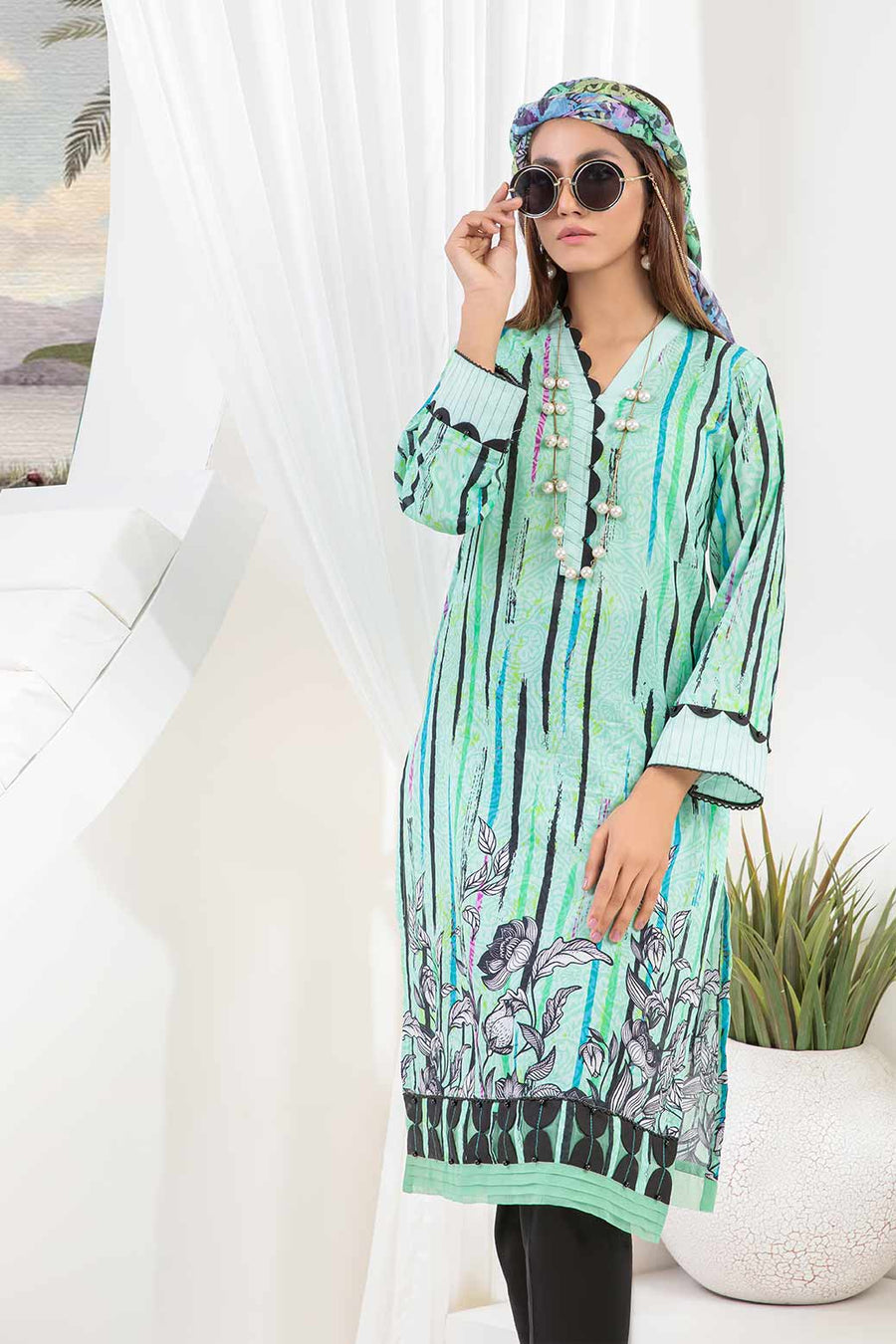 Bonanza Satrangi Rsr222p32 Green Eid Prints 2022 Online Shopping