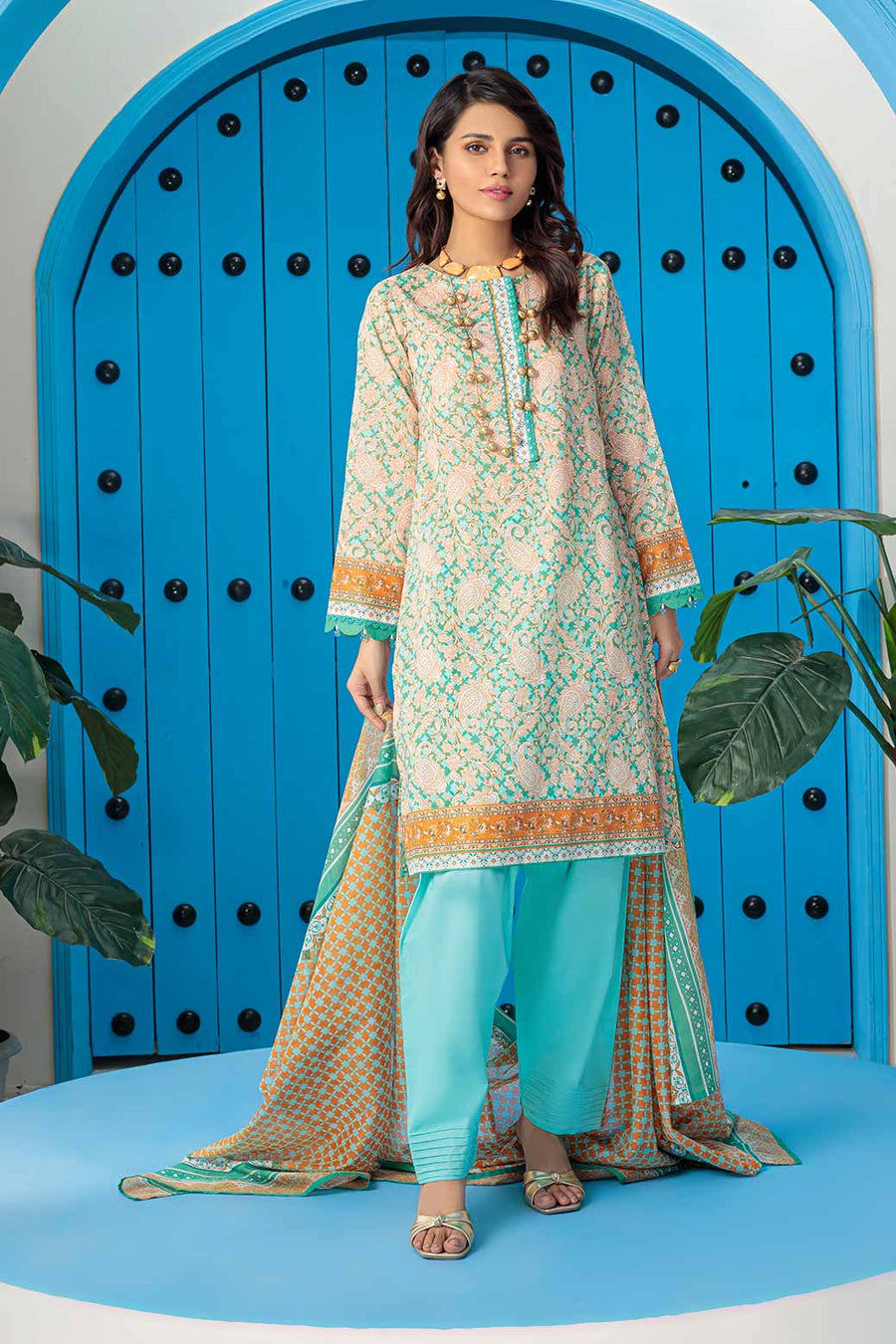 Bonanza Satrangi Rsr223p13 S Green Eid Prints 2022 Online Shopping