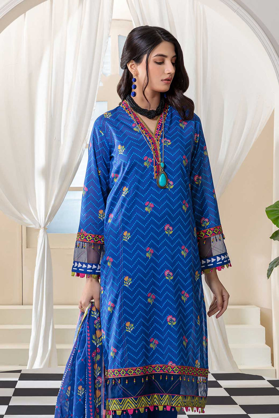 Bonanza Satrangi Rst222p04 Blue Eid Prints 2022 Online Shopping