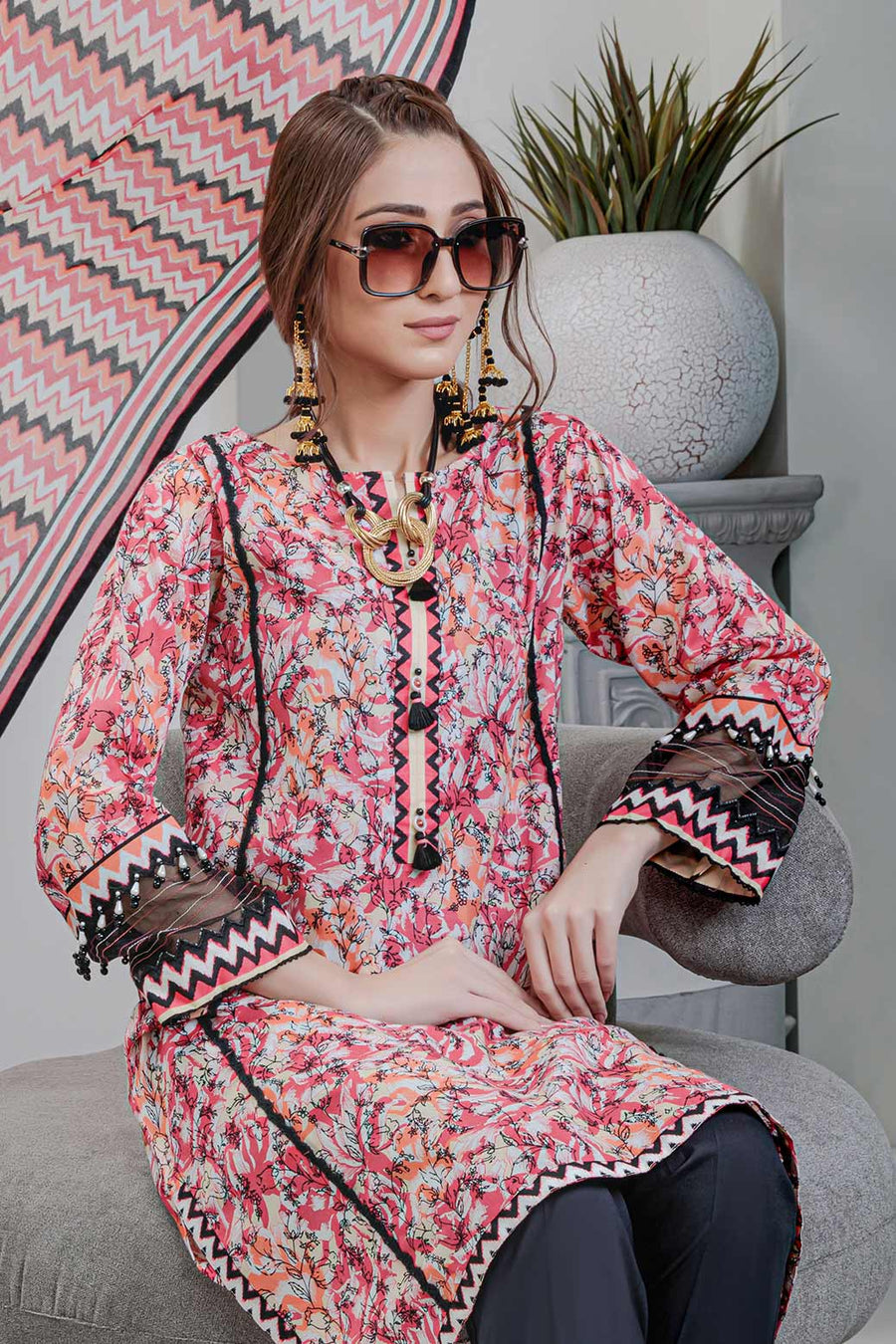 Bonanza Satrangi Rst223p11 Pink Eid Prints 2022 Online Shopping