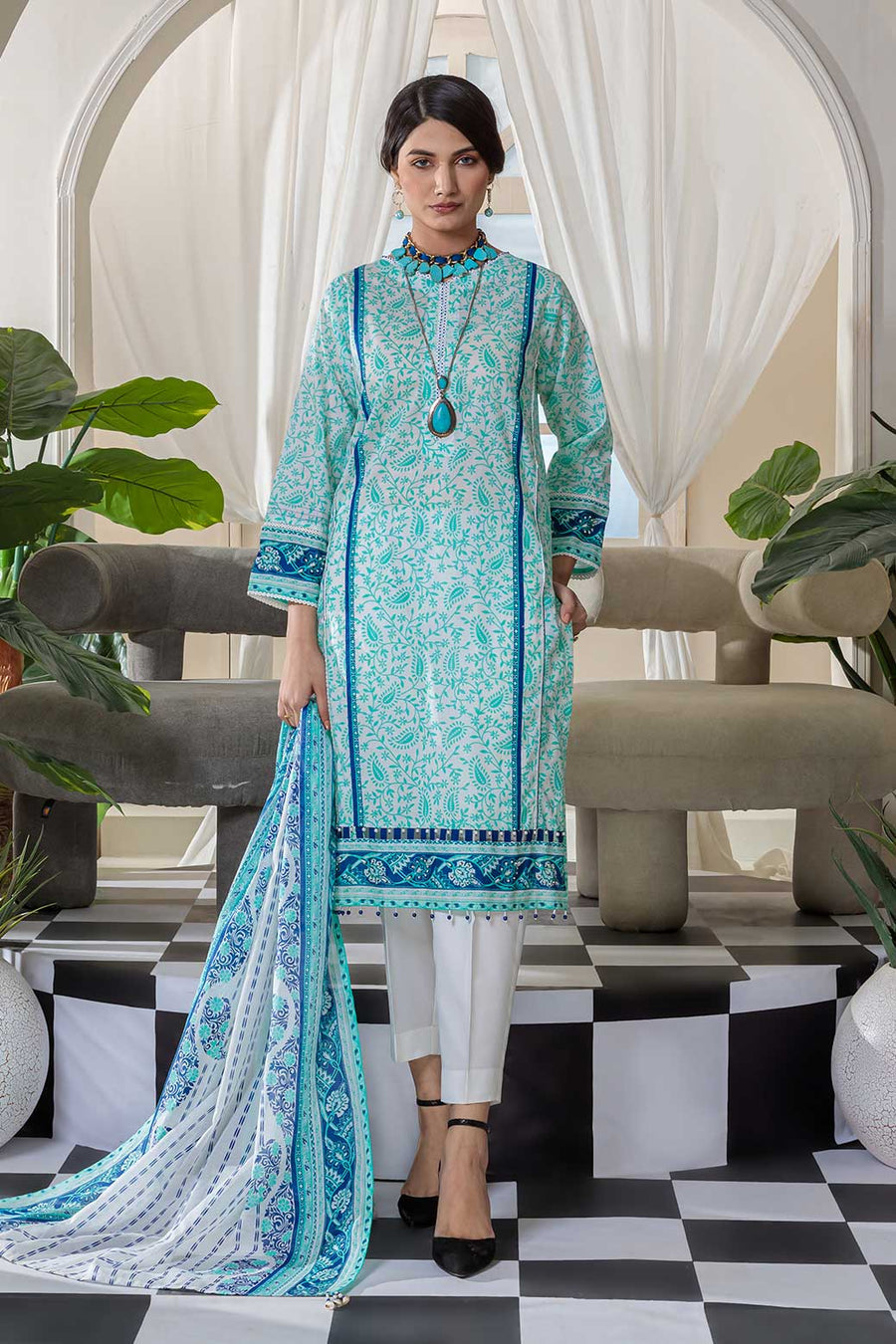 Bonanza Satrangi Rst223p16 White Eid Prints 2022 Online Shopping