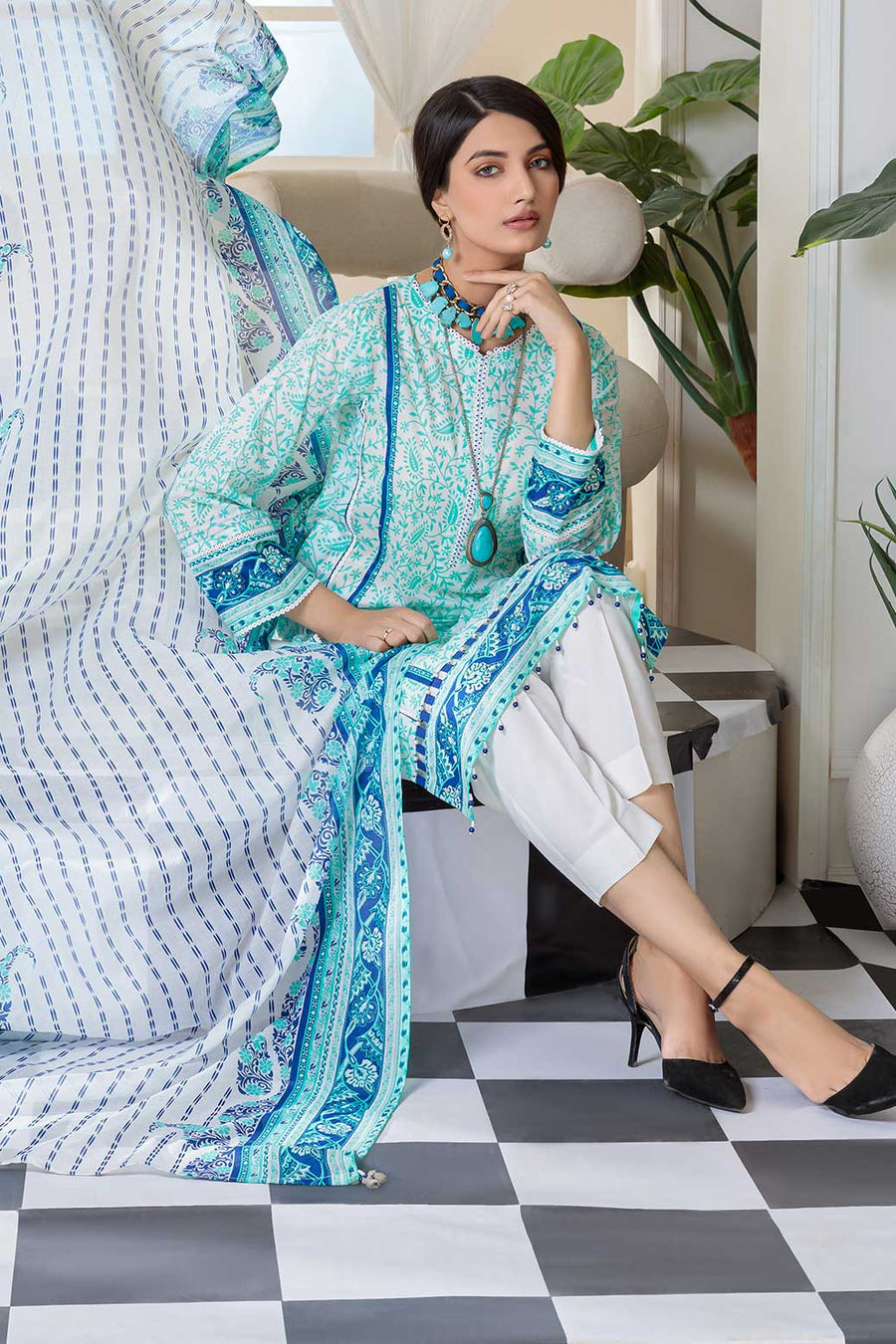 Bonanza Satrangi Rst223p16 White Eid Prints 2022 Online Shopping