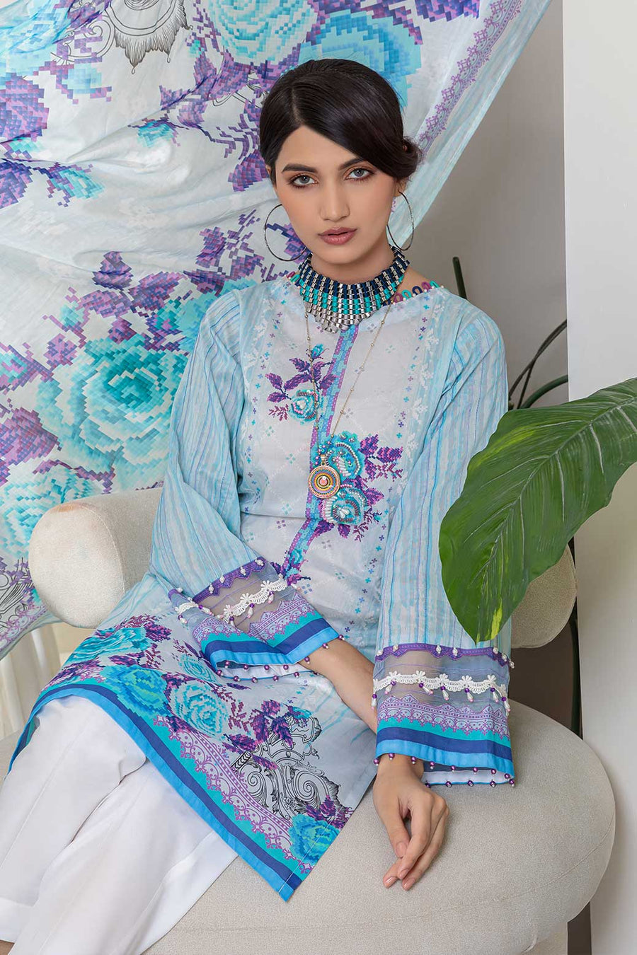 Bonanza Satrangi Mavi Rst223p23 Summer Collection 2022 Online Shopping