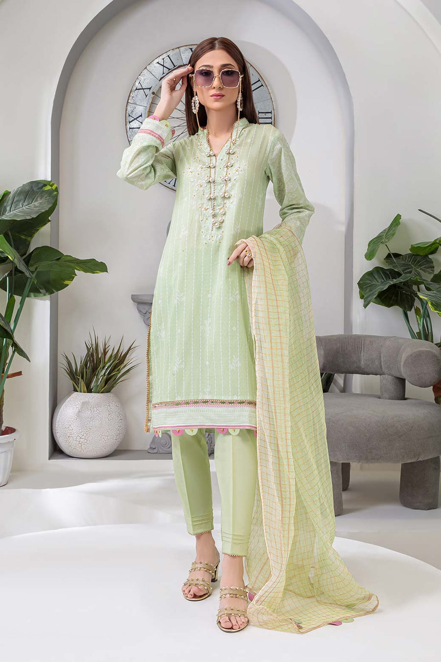 Bonanza Satrangi Mint Hues Rst223p47 Summer Collection 2022 Online Shopping