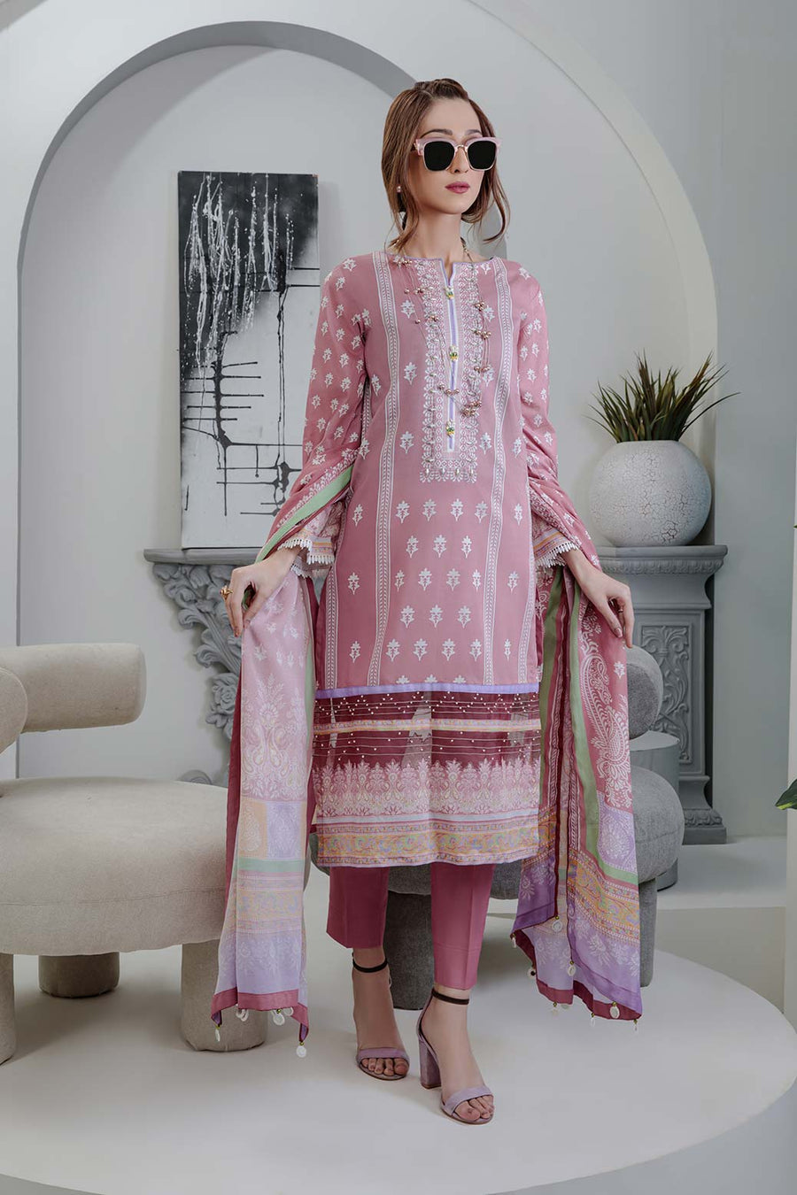 Bonanza Satrangi Taffy Pink Rst223p48 Summer Collection 2022 Online Shopping