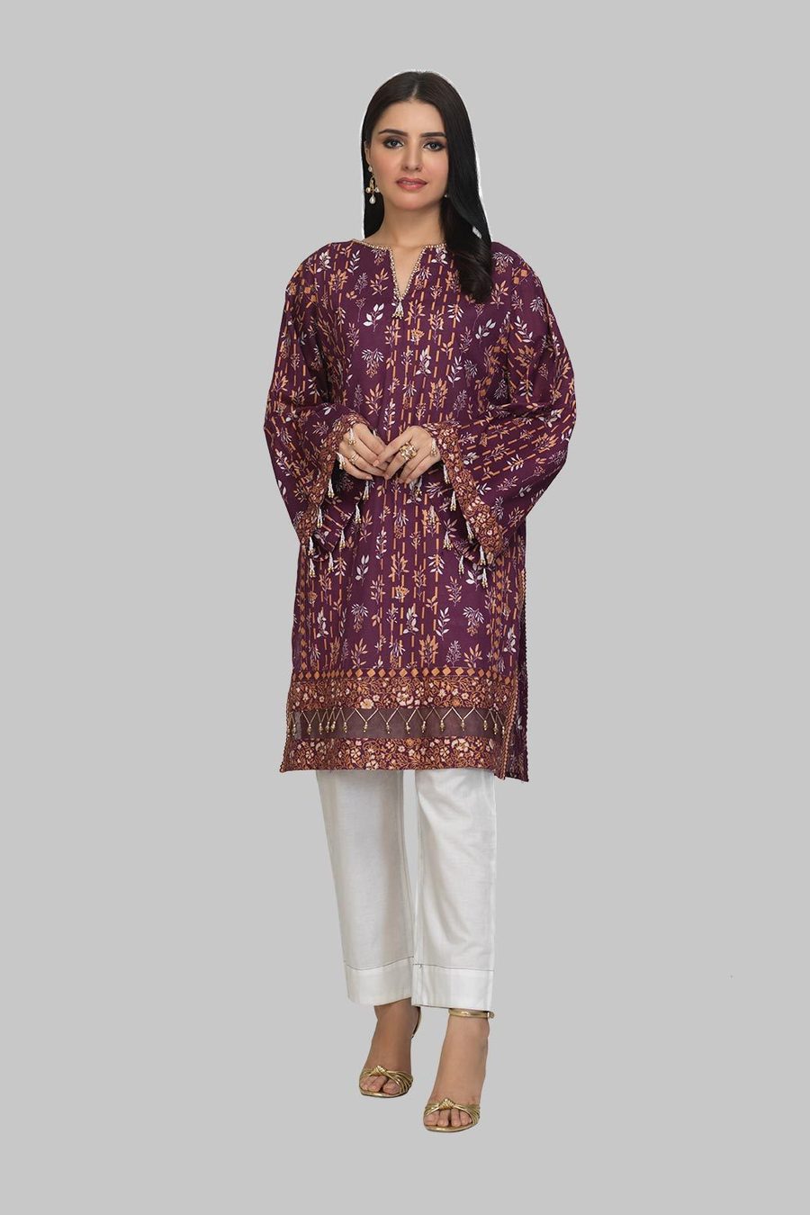 Voilet-lawn-kurti 1 Pc Bonanza Summer Volume 5 2021