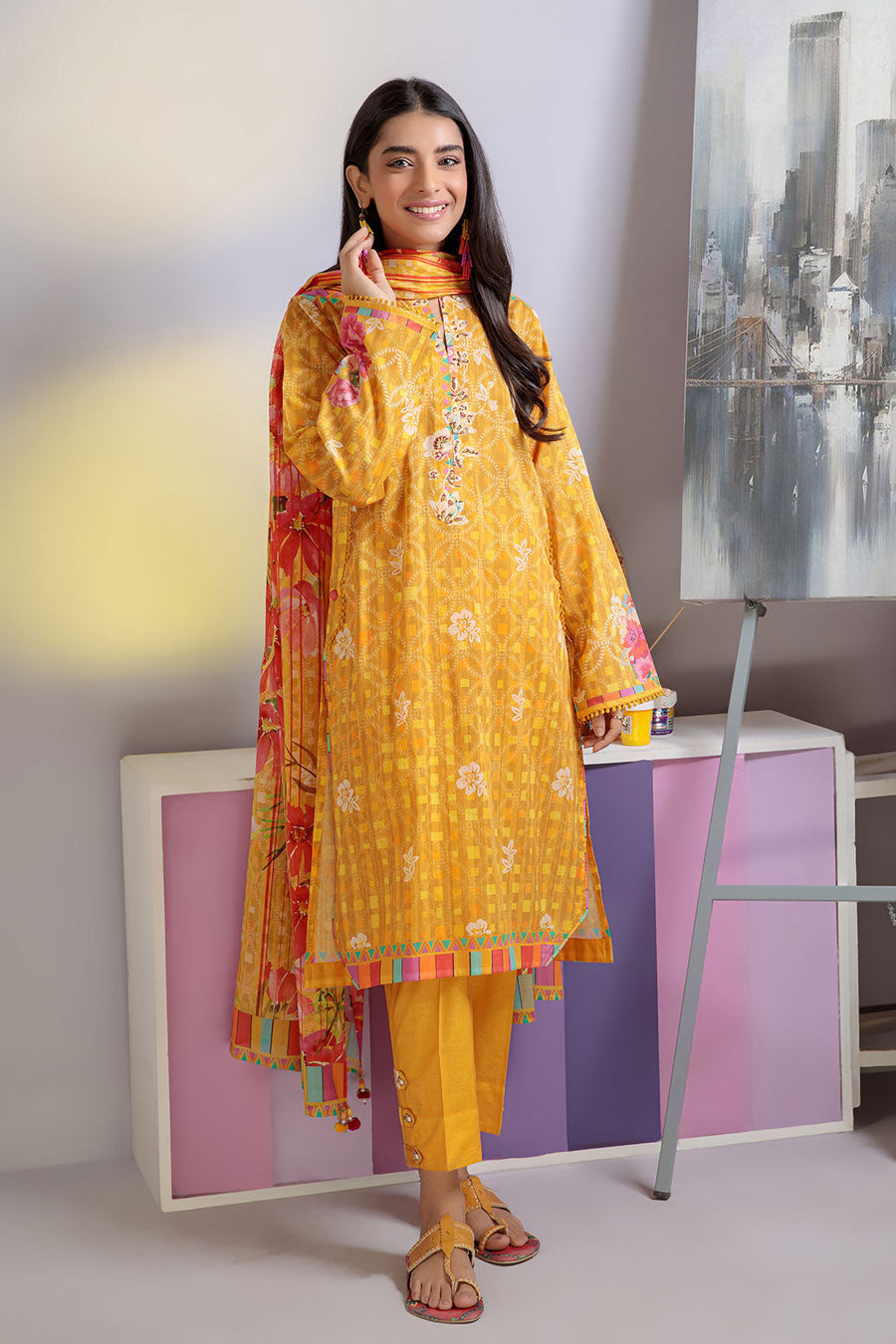 Bonanza Satrangi Blossom A 3 Pc (RSV223P31A) Winter Collection 2022 Online Shopping