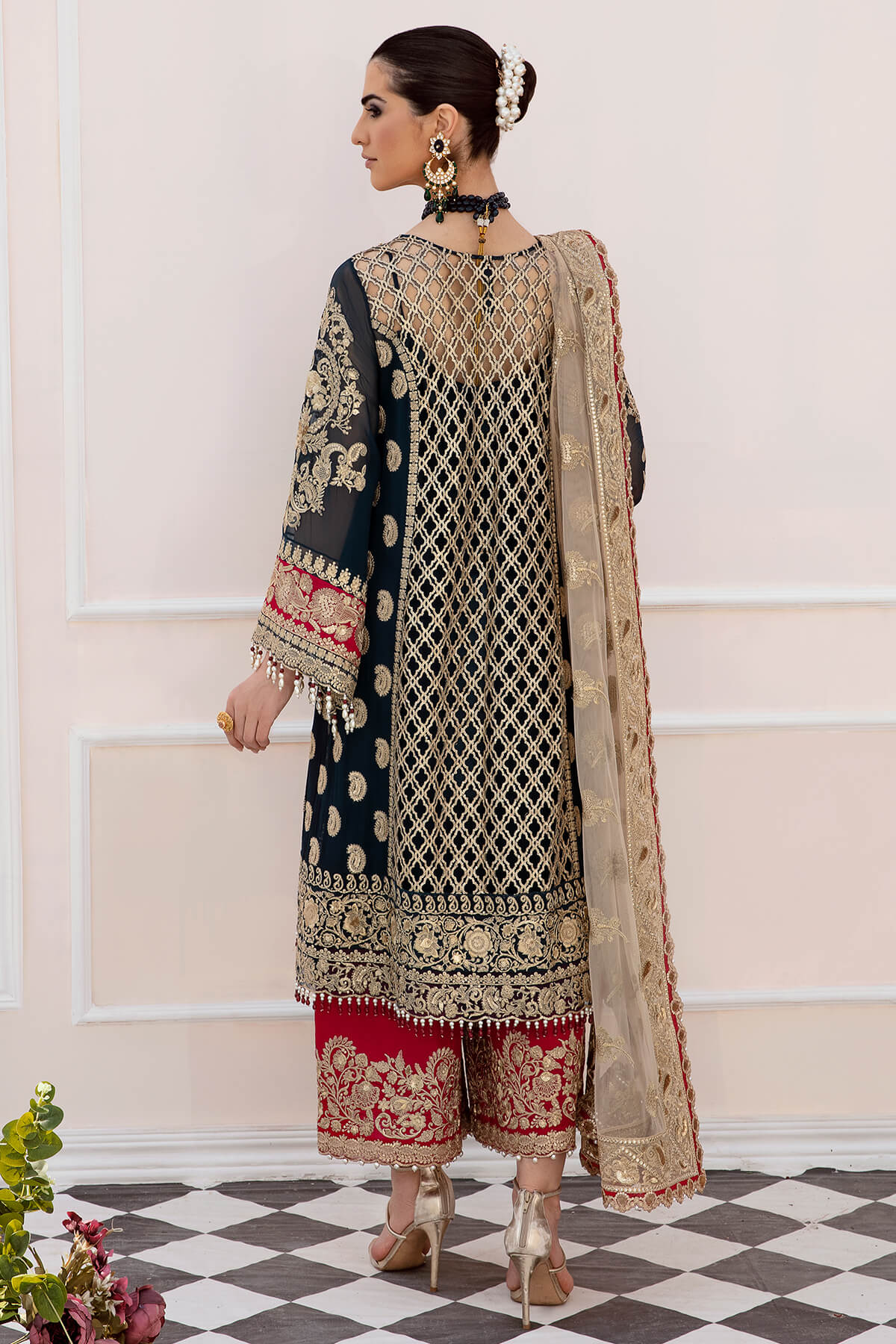 Imrozia Premium S-1075 Onrique Maia Luxury Chiffon Collection Online Shopping