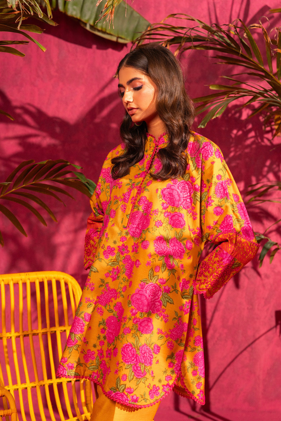 Alkaram SEC-22-24-Yellow Rang E Bahar Collection Online Shopping