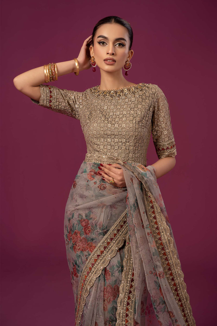 Maria B SF-EF24-08 Evening Wear Collection Online Shopping