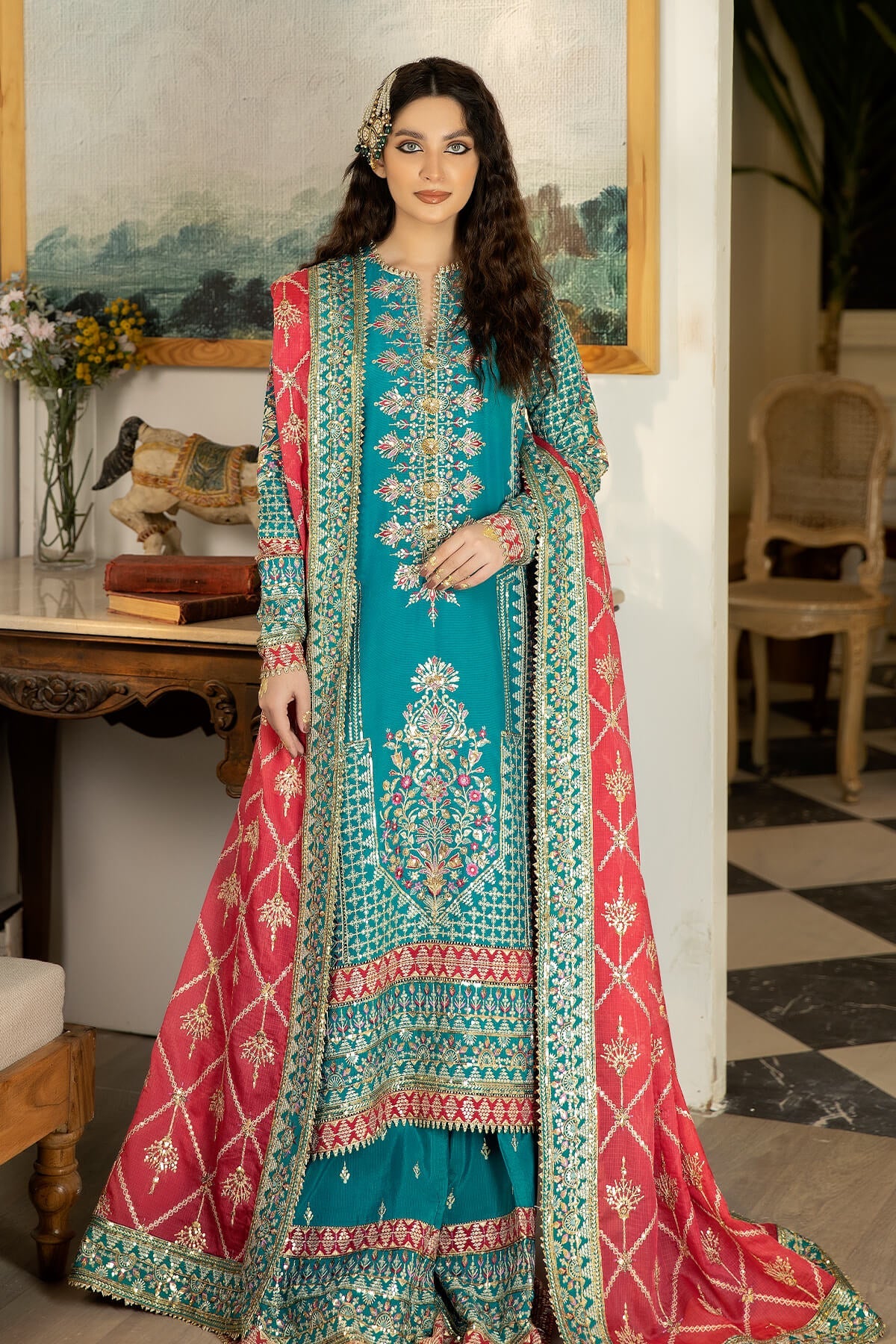 Imrozia Premium SRS-03 Raqs Jahaan Ara Chiffon Collection Online Shopping