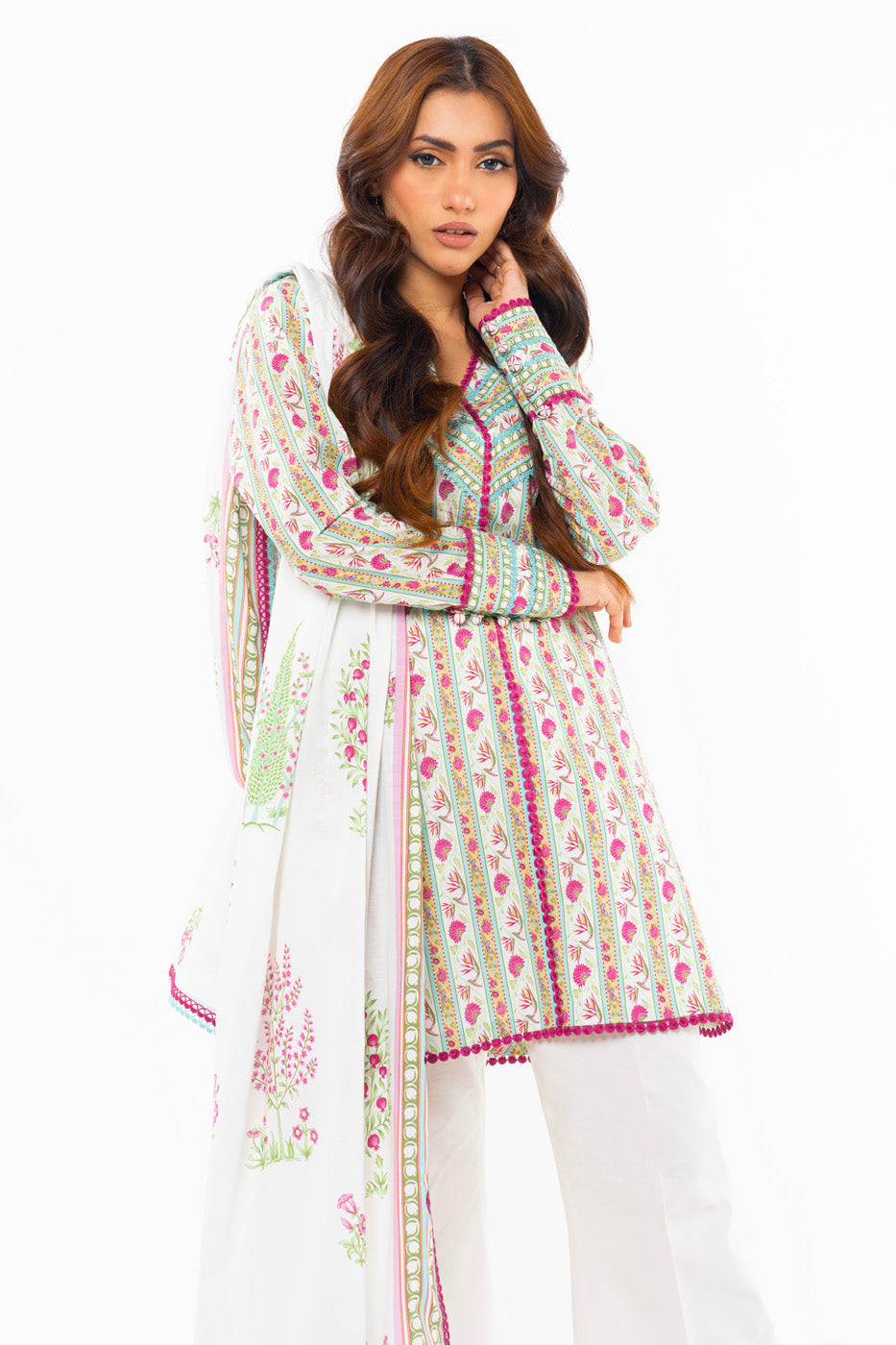 Alkaram Studio SS-17-1-24 Off White Spring Summer Collection Online Shopping