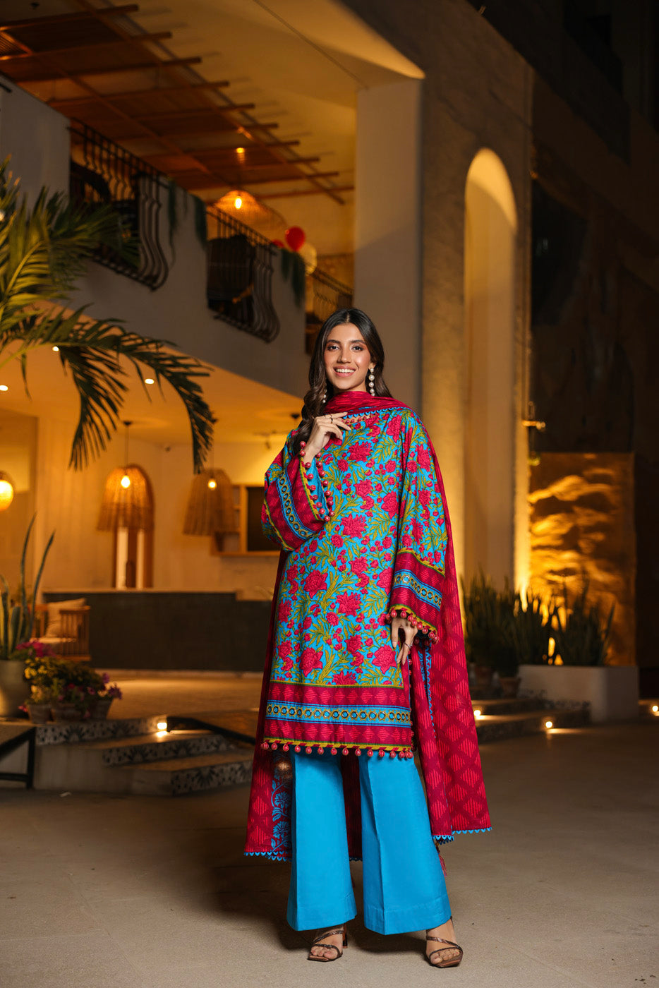 Alkaram Studio SS-18-24 Blue Spring Summer Collection Online Shopping