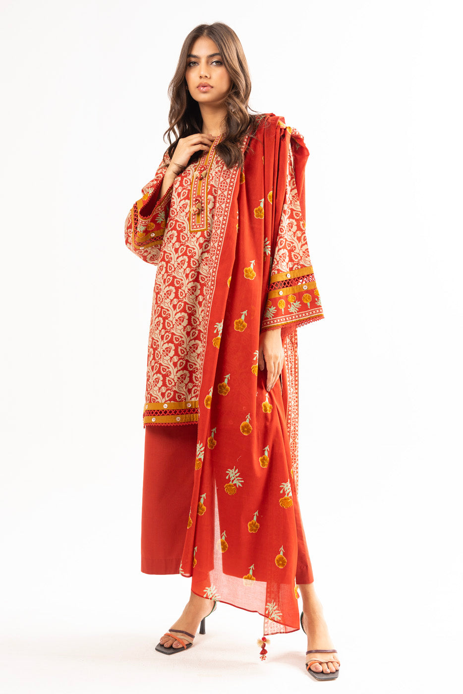 Alkaram Studio SS-23-24 Rust Spring Summer Collection Online Shopping
