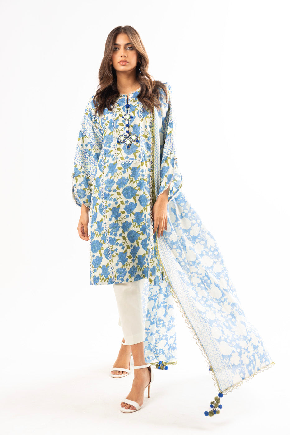 Alkaram Studio SS-24-24 Cream Spring Summer Collection Online Shopping