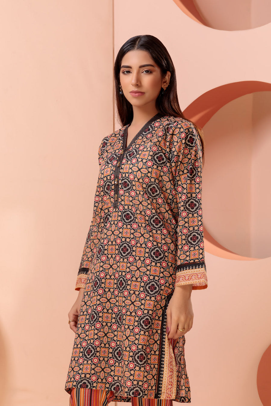 Bonanza Satrangi Black Lawn Suit Ssk222p15 Eid Pret 2022 Online Shopping