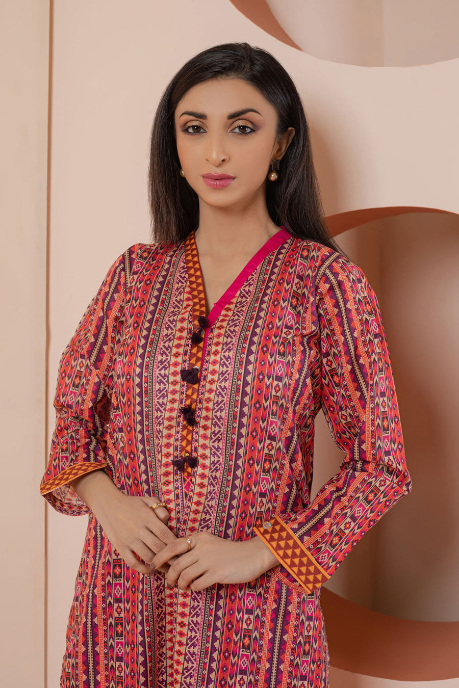 Bonanza Satrangi Pink Lawn Suit Ssk222p22 Eid Pret 2022 Online Shopping