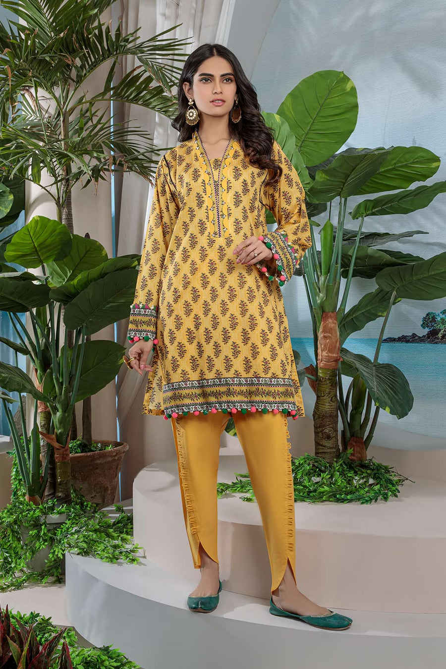Bonanza Satrangi Lime Sso222p04 Summer Collection 2022 Online Shopping
