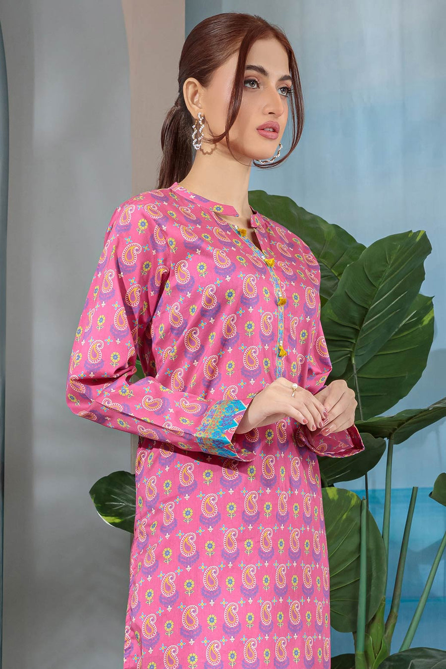 Bonanza Satrangi Pink Paisley Sso222p07 Summer Collection 2022 Online Shopping