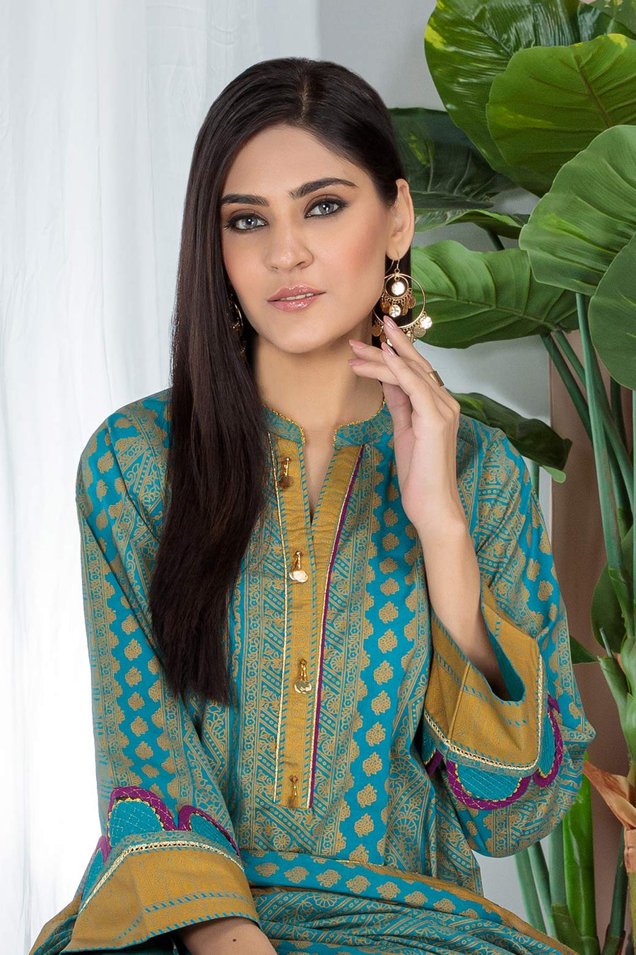 Bonanza Satrangi D Green Lawn Suit Sso223p09 Summer Collection 2022 Online Shopping