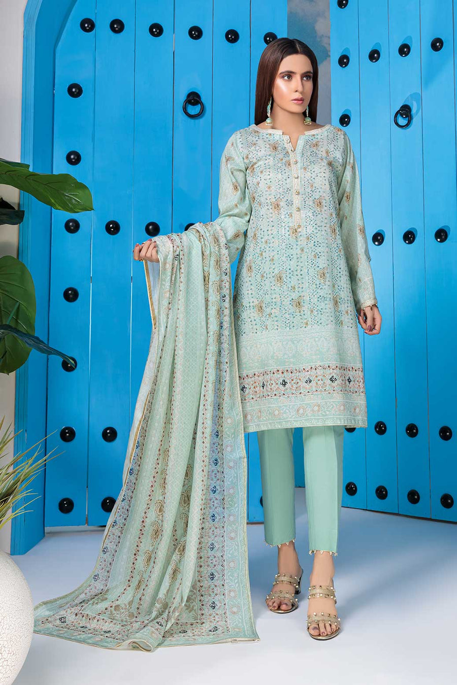 Bonanza Satrangi Ssr223p52 L Green Eid Prints 2022 Online Shopping