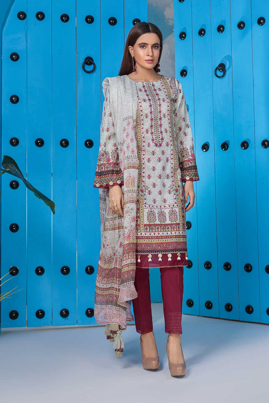 Bonanza Satrangi Ssr223p78a White Eid Prints 2022 Online Shopping