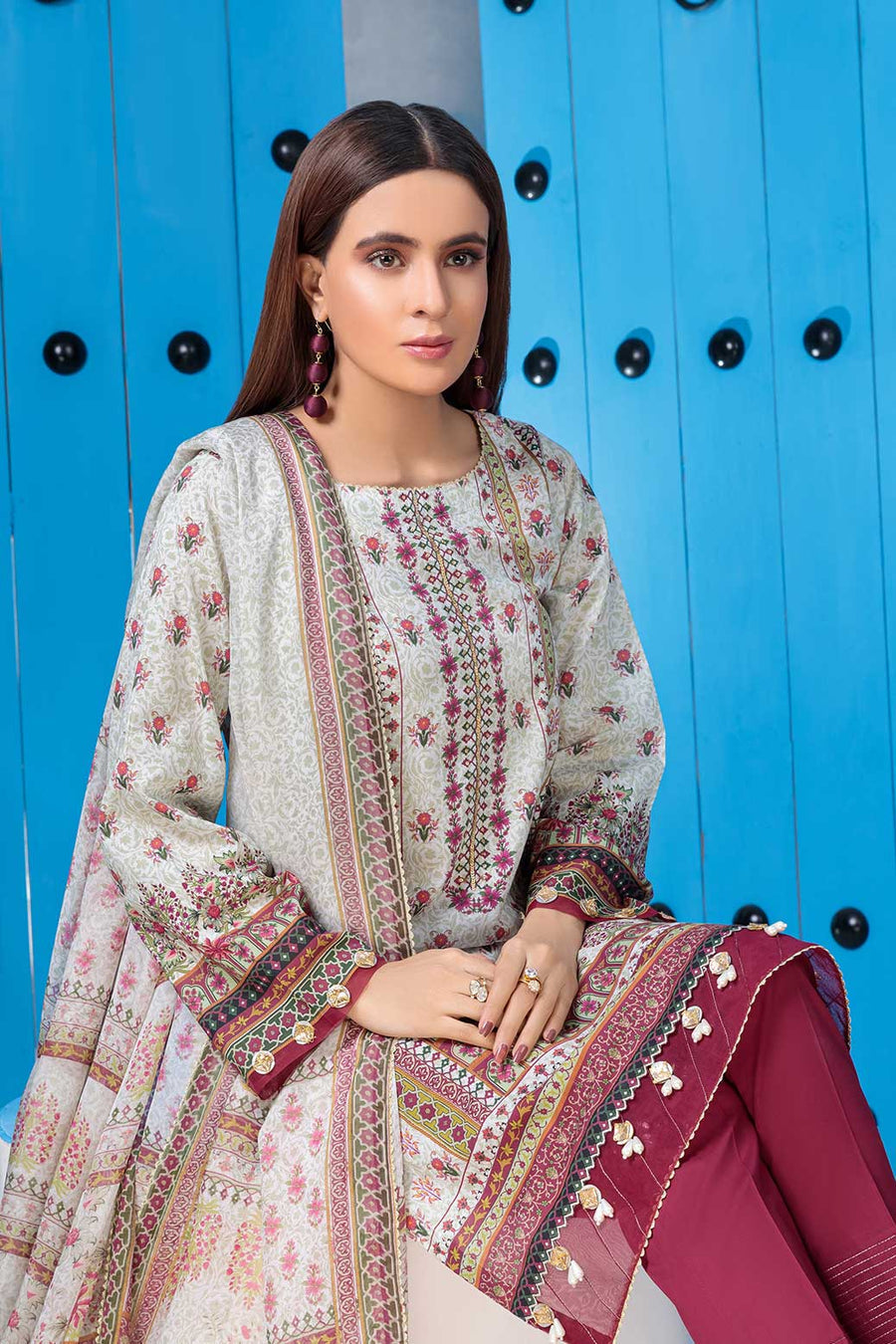 Bonanza Satrangi Ssr223p78a White Eid Prints 2022 Online Shopping