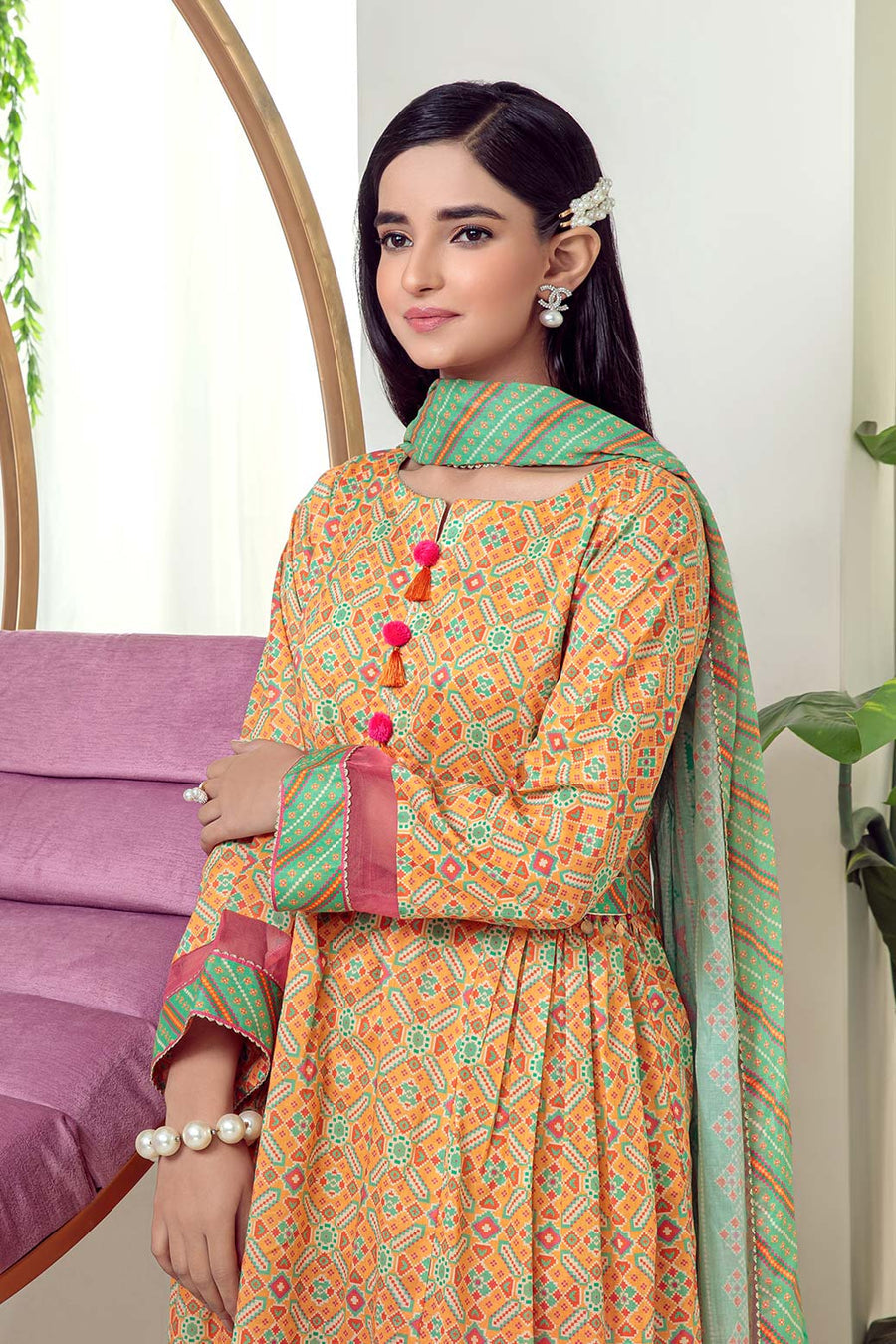 Bonanza Satrangi Nectarine B Sst223p03b Summer Collection 2022 Online Shopping