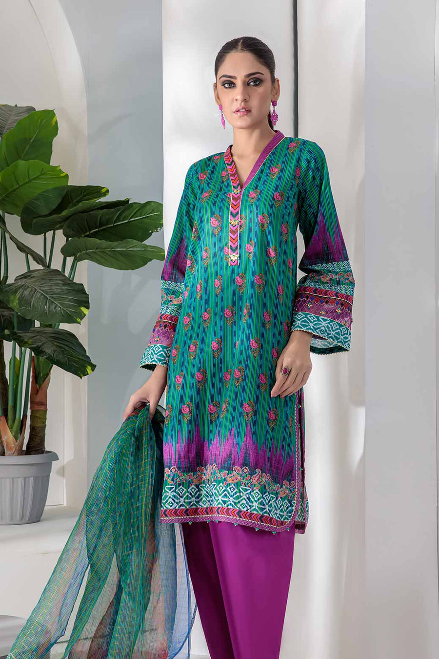 Bonanza Satrangi Fern Sst223p49 Summer Collection 2022 Online Shopping